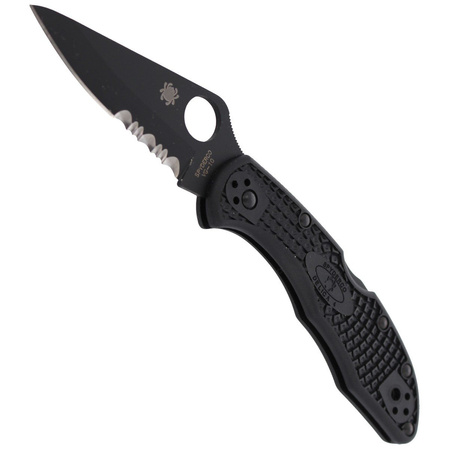 Spyderco Delica 4 FRN Black/Black Blade CombinationEdge Knife (C11PSBBK)