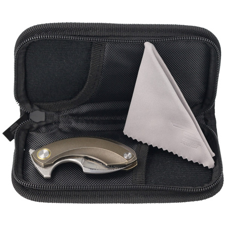 Bestech Strelit Bronze Stonewashed Titanium, Damascus by Ostap Hel Knife (BT2103J)