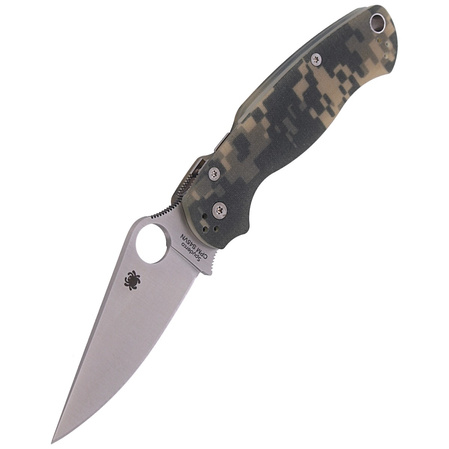 Spyderco Para Military 2 G-10 Camo PlainEdge Knife (C81GPCMO2)