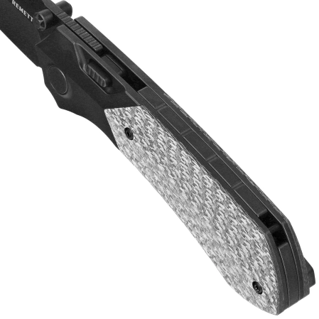 Nóż składany Remette RT-Meteor Black DLC Titanium/Gray Carbon Fiber, Black DLC M390 (RTPT-BD)