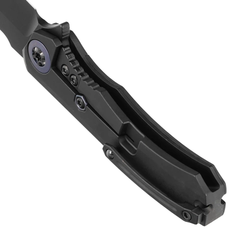 Heretic Knife Wraith-M DP Flipper Battleworn DLC Titanium / Carbon Fiber, Battleworn DLC MagnaCut by Tony Marfione Jr.