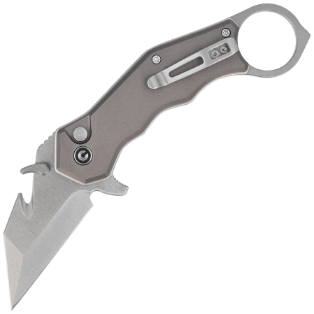 Nóż składany karambit Civivi Amaroq Gray Aluminium, Satin Nitro-V by Tony Sentmanat (C24018-1)