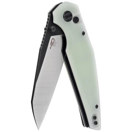 Bestech Snakebird Knife Transparent G10, Satin / Black PVD 14C28N (BG58D)