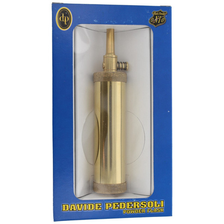Davide Pedersoli DeLuxe Tubolar Powder Flask with Valve .44 (DP533-44)