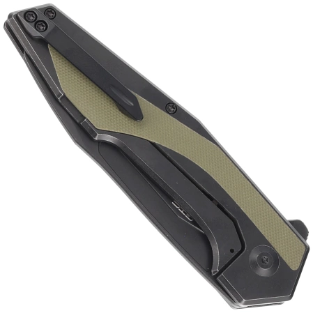 Nóż składany Civivi Hypersonic Black Steel / OD Green G10, Black Stonewashed 14C28N by Gustavo T. Cecchini (C22011-1)