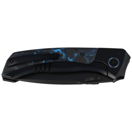 Nóż składany Remette RT-Steed Black Titanium/Black-Blue Carbon Fiber, Black DLC M390 (RTWS-BL)