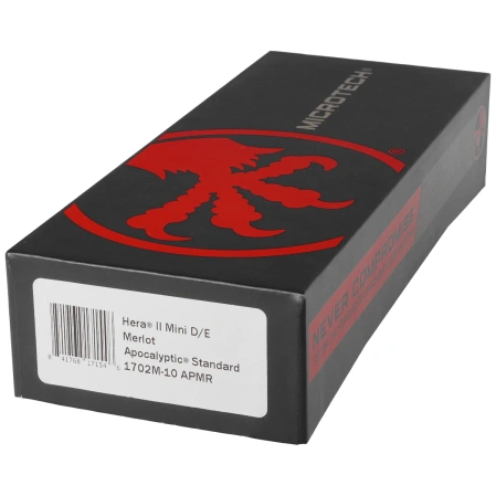 Nóż automatyczny OTF Microtech Hera II Mini D/E Merlot Aluminium, Apocalyptic M390MK by Tony Marfione (1702M-10APMR)