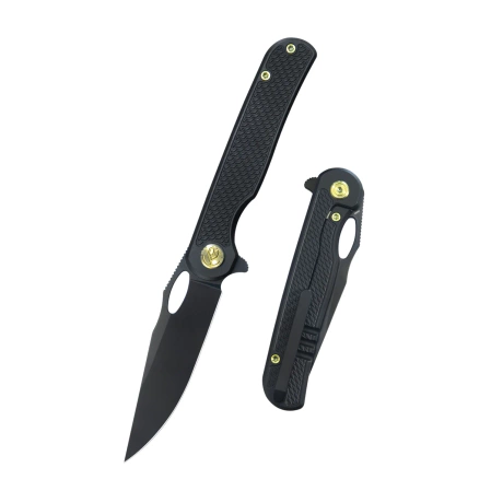 Nóż składany Kubey KB Knives Hydro Black Titanium, Black DLC M390 by Mark Perez (KB323B)