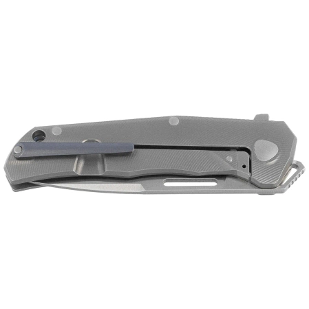 LionSteel Q4ttro Knife Gray Titanium/ Fat Carbon, Satin MagnaCut by Molletta (Q4 GY)