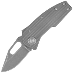 Nóż składany Demko Nano-Shark CP Milled Titanium, Stonewashed CPM 20CV by Andrew Demko (NANO-20CV-Milled TI-CP)