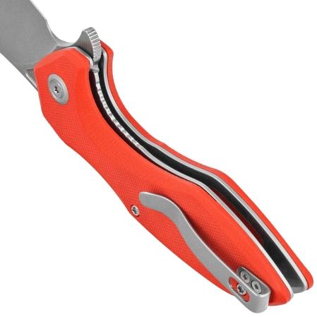 Kubey Nobel Knife Red G10, Beadblasted 14C28N (KU236L)