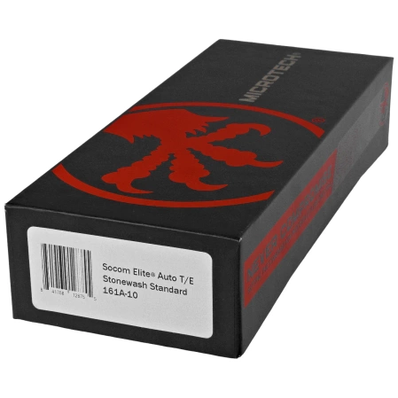 Microtech Socom Elite Auto T/E Knife Black Aluminum, Stonewashed M390 by Tony Marfione (161A-10)