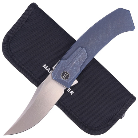 WE Knife Shuddan Blue Titanium, Satin Finish CPM 20CV by Rafal Brzeski (WE21015-2)