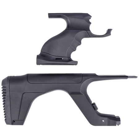Pistol grip with flask for PCP Reximex RP air rifle, Black