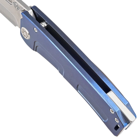 Nóż składany Medford Marauder-H T/E Blue Titanium, Std HW/Flamed Clip, Tumbled S45VN by Greg Medford