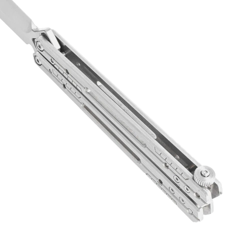 Third Decor Habitat Balisong Satin Stainless Steel, Satin 420 Butterfly Knife (K2920B)