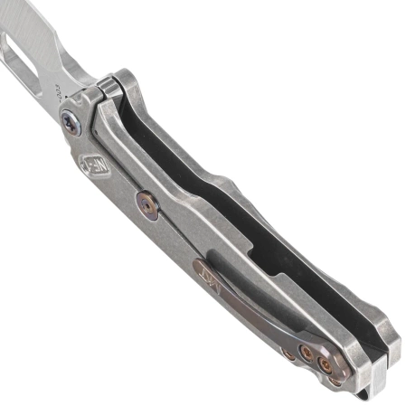 Nóż składany Medford Infraction Tumbled Titanium, Flamed HW/Clip, Tumbled S45VN by Greg Medford (MK031STQ-01TM-TFCF-BN)