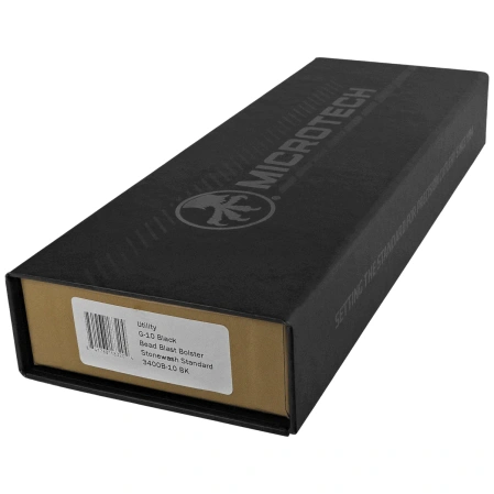 Microtech Utility Kitchen Knife Titanium Bolster/Black G10, Stonewashed MK390 (3400B-10BK)