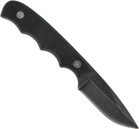 Tecnocut TCN3418 Neck Knife - Black G10, Black Stonewashed 440