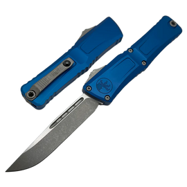 Nóż automatyczny OTF Microtech Combat Troodon Gen III S/E Blue Aluminium, Apocalyptic M390MK by Tony Marfione (1143-10APBL)