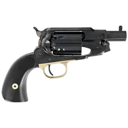 Pietta 1858 Remington New Model Army Snubnose Steel Black Grip .44 Revolver (RGA44/BD/3''/VB)