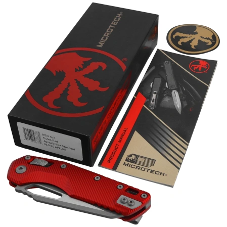 Microtech MSI S/E Knife Fluted Red Aluminium, Apocalyptic M390MK by Tony Marfione (210-10APFLRD)