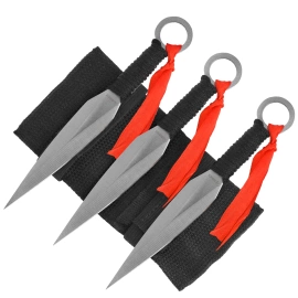 Zestaw noży do rzucania Martinez Albainox 31801 3szt. Black Paracord, Satin 3Cr13Mov