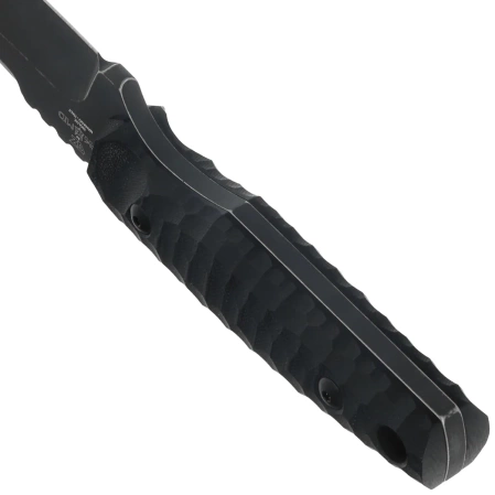 Fox KS Black G10, Top Shield Antracite Stonewashed Niolox by GZ Tactical Knives (FX-627 G10B)