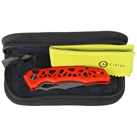 Civivi Anaaki Knife Red Aluminum, Damascus (C24039-DS1)