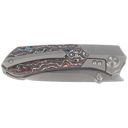 Remette RT-Meteor Knife Gray Titanium/Nebula Carbon Fiber, Pearlescent M390 (RTPT-A )