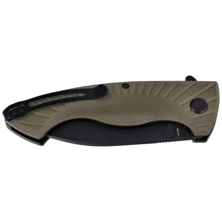 Kubey Timberwolf Knife Green G10, Blackwashed 14C28N (KU208J)