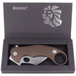 LionSteel L.E.One Knife Earth Brown Aluminum, Stonewashed MagnaCut by Emerson Design (LE1 A ES)