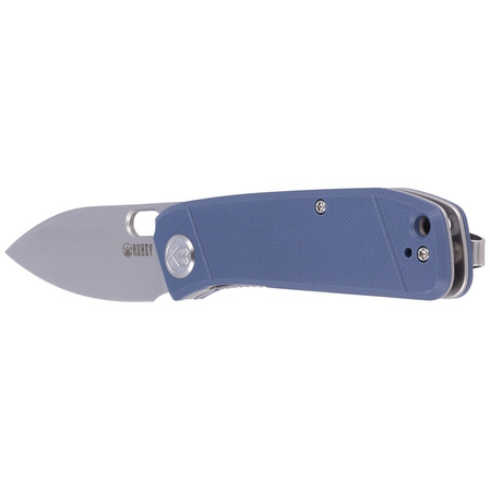 Kubey Knife Hyde, Denim Blue G10, Sand Blasted 14C28N by Colin Maisonpierre (KU2104D)