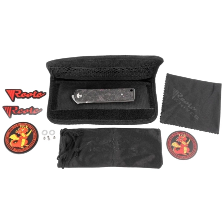 Reate Bushido Knife Titanium/Dark Matter Purple Fat Carbon, Hand Satin M390