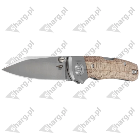 Bestech Tonic Grey Titanium/Natural Canvas Micarta, Satin M390 by Colin Maisonpierre Knife (BT2204B)