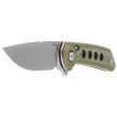 Reate PL-XF-3 Knife Green Micarta/Black G10 Inlay, Stonewashed Nitro-V