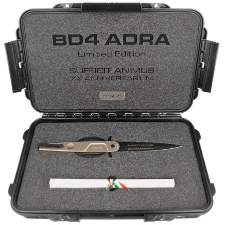 Nóż Extrema Ratio BD4 Adra Contractor LE No 66/70 Tactical Mud Aluminium, Black N690 (04.1000.0498/TM)