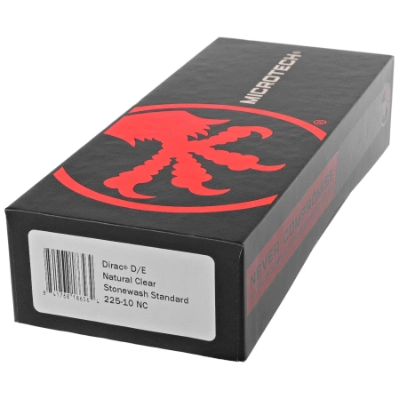 Microtech Dirac D/E OTF Knife Natural Clear Aluminum, Stonewashed M390 by Tony Marfione (225-10NC)