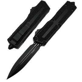 Microtech Scarab II Gen III D/E OTF Knife Black Aluminum, Tactical M390MK by Tony Marfione (1280-1T)
