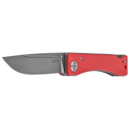 Kubey Akino Knife Red G10, Beadblasted 14C28N by Tiguass (KU2102F)