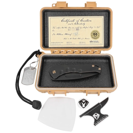 Nóż składany Medford Praetorian Slim T/E Black DLC Titanium, Bronze HW/Clip, DLC S45VN by Greg Medford (MK2084PT-30PV-T1C1-Q4)