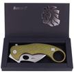 Nóż składany LionSteel L.E.One Karambit Green Aluminium, Stonewashed MagnaCut by Emerson Design (LE1 A GS)