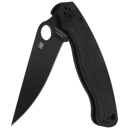 Spyderco Military 2 Salt Knife Black G10, Black DLC MagnaCut by Sal, Eric Glesser (C36GMCBKP2)