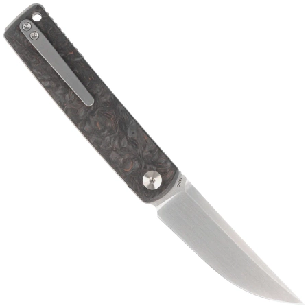 Nóż składany Reate Bushido Titanium/Dark Matter Copper Fat Carbon, Hand Satin M390 (BSO.DMC.SAT)