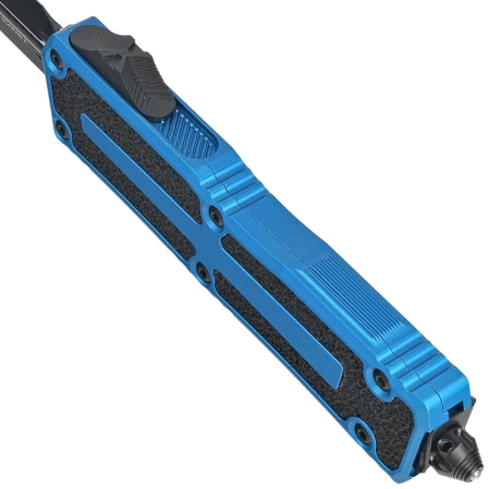 Nóż automatyczny OTF Microtech Scarab II Gen III D/E Blue Aluminium, Black M390MK by Tony Marfione (1280-1BL)