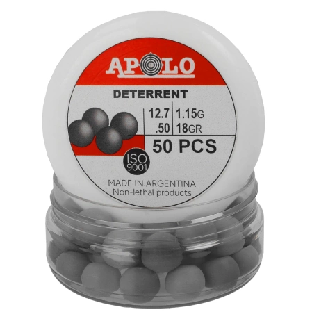 Apolo Deterrent Semi Soft .50 cal rubber round, 1.15 g, 50 pcs