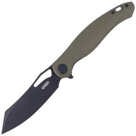 Kubey Drake Knife OD Green G10, Darkwashed AUS-10 by Maksim Tkachuk (KB239B)