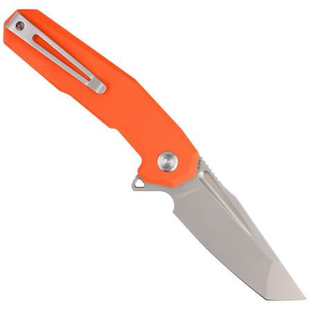 Kubey Carve Knife Orange G10, Beadblasted AUS-10 (KB237I)