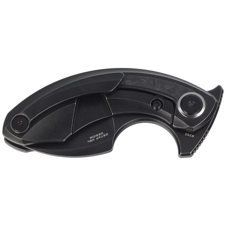 Bestech Strelit Black Titanium/Marbled Carbon Fiber, Black Stonewashed M390 by Ostap Hel Knife (BT2103L)