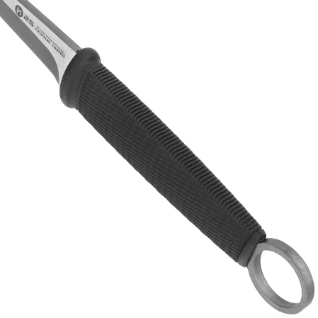 K25 RK-32693 Boot Knife Rubber Black, Titanium/Brushed 3Cr13Mov